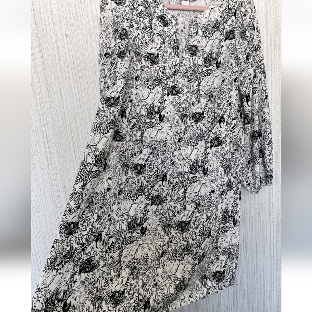 Lilly Pulitzer Size 6 Danika Tunic Dress Onyx Animal Magnetism - Picture 8 of 10